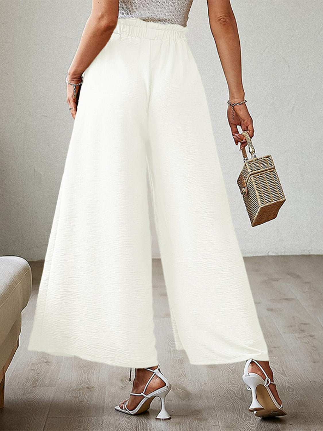 Zephariel Tied Slit Wide Leg Pants