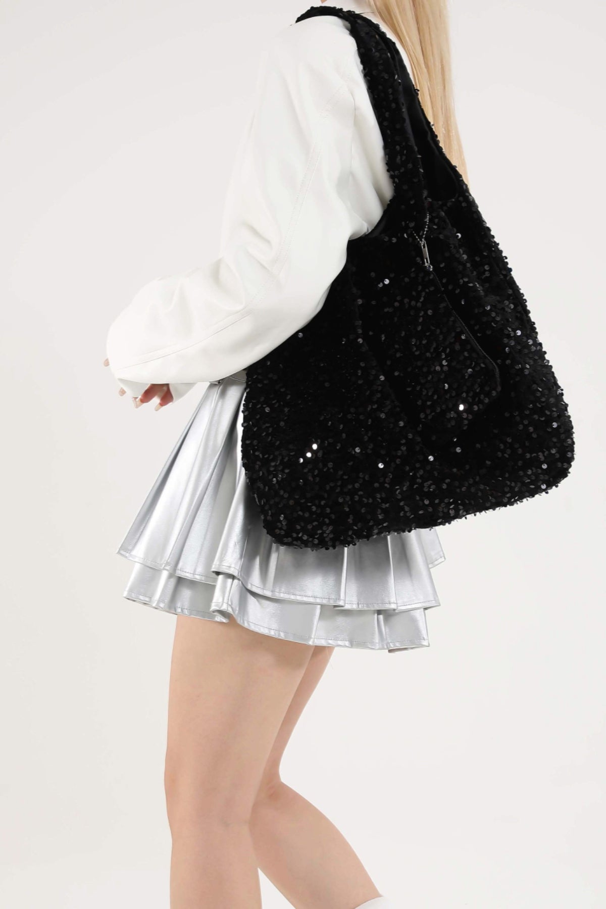 Zephariel Sequin Polyester Handbag