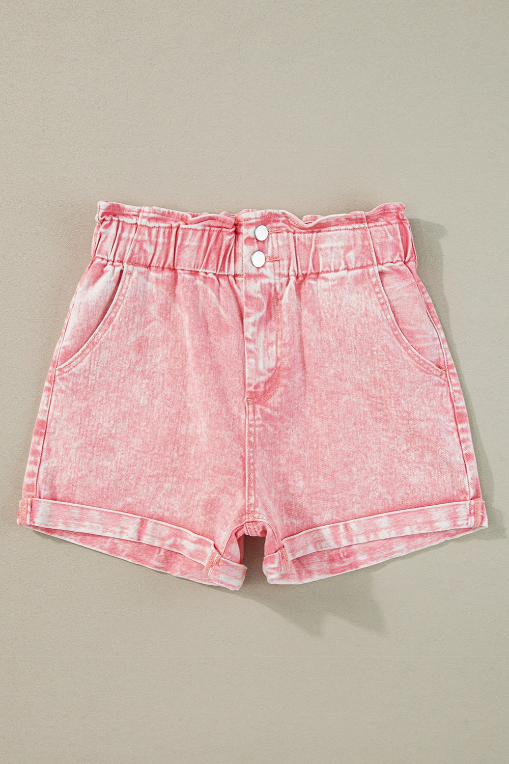 Zephariel Paperbag Waist Denim Shorts