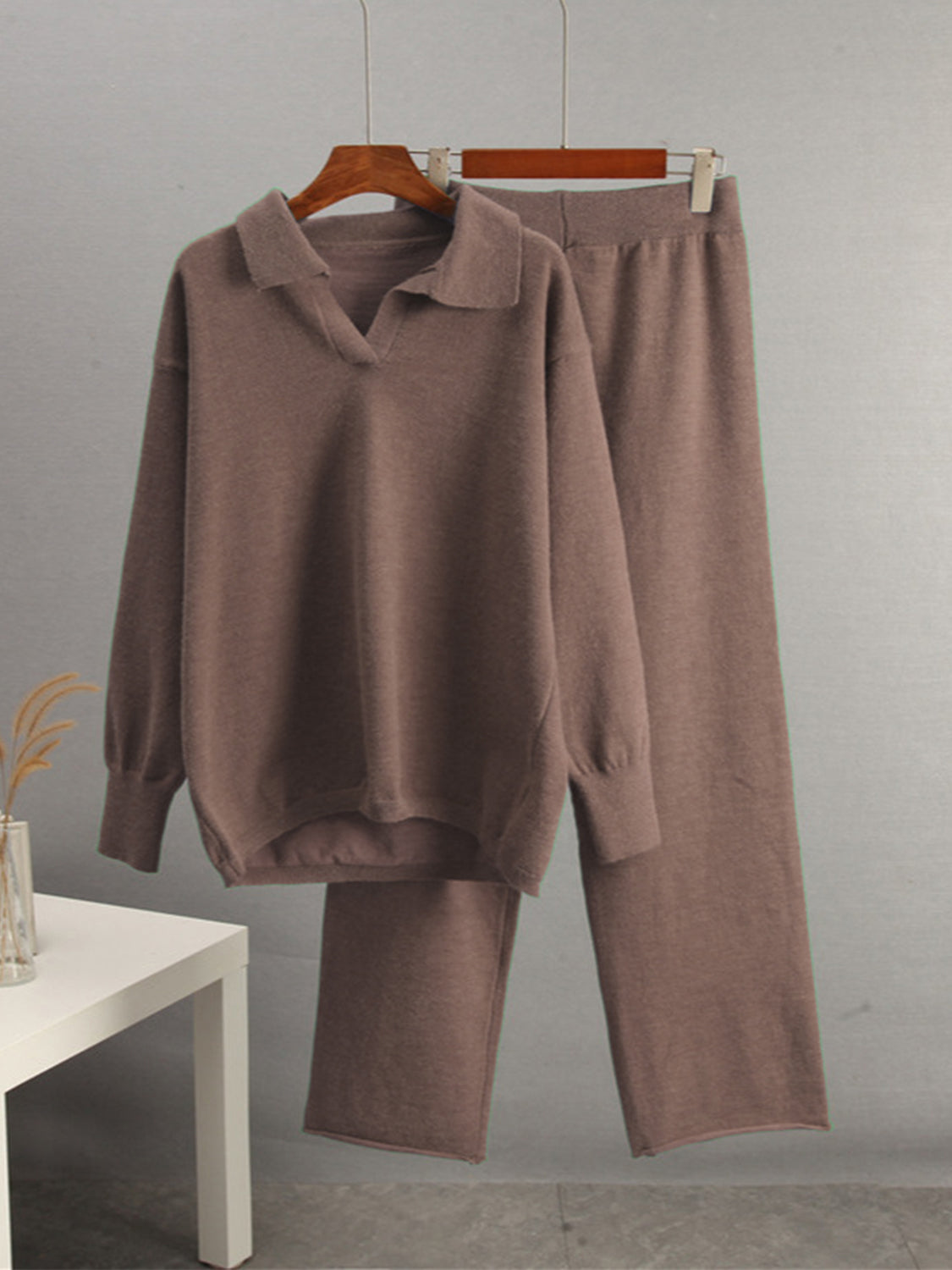 Zephariel Long Sleeve Top and Pants Sweater Set