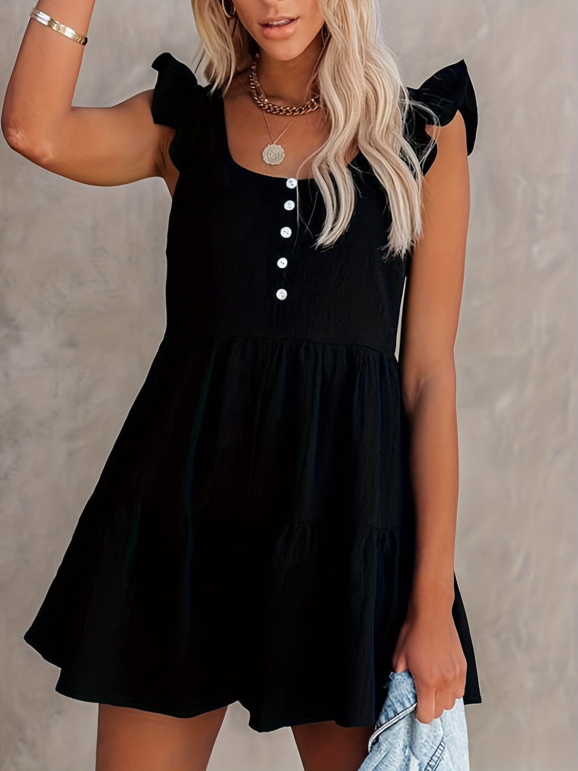 Zephariel Ruffled Scoop Neck Sleeveless Romper