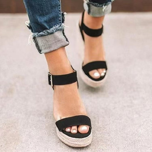 Zephariel Open Toe High Heel Wedge Sandals