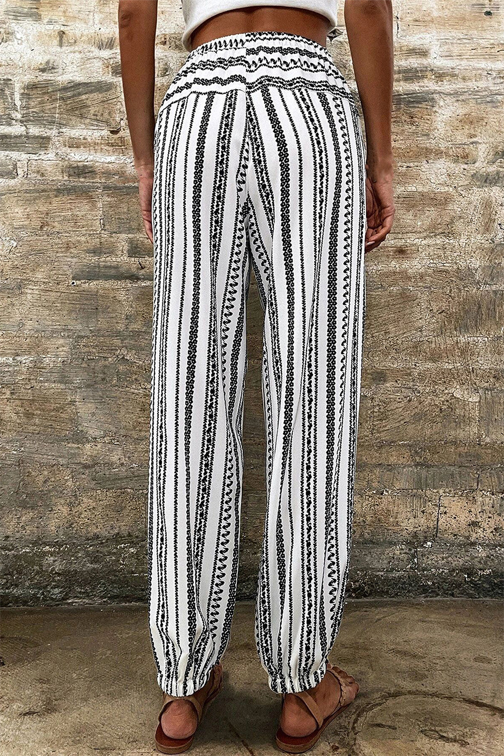 Zephariel Printed Elastic Waist Pants