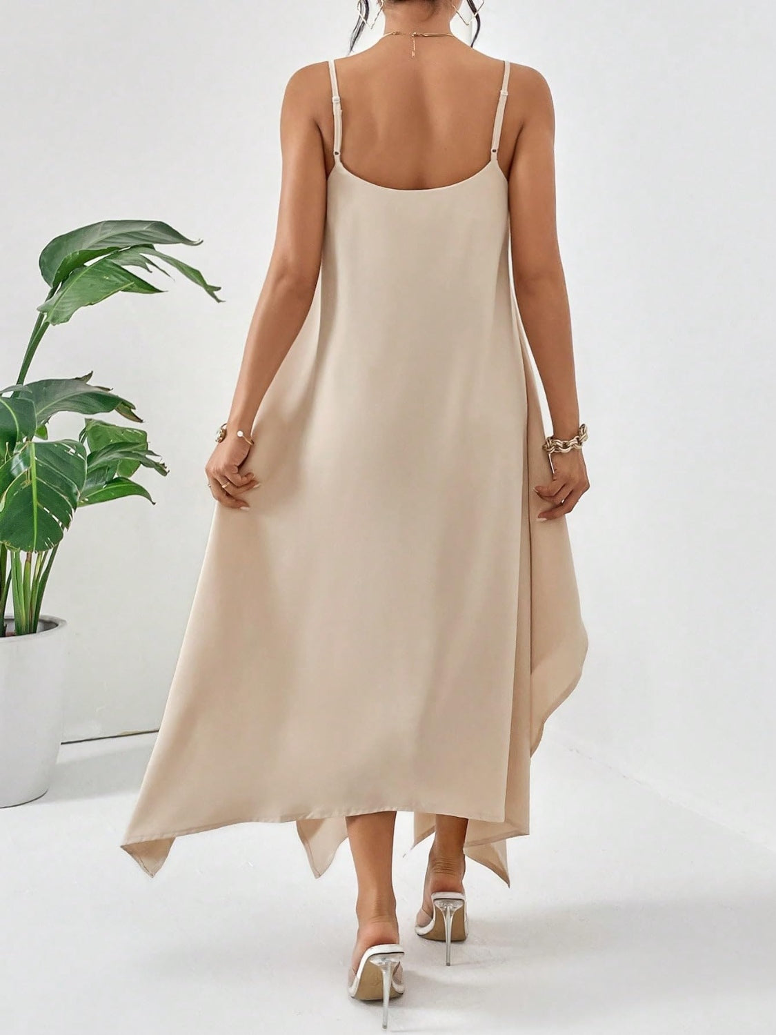 Zephariel Scoop Neck Midi Cami Dress