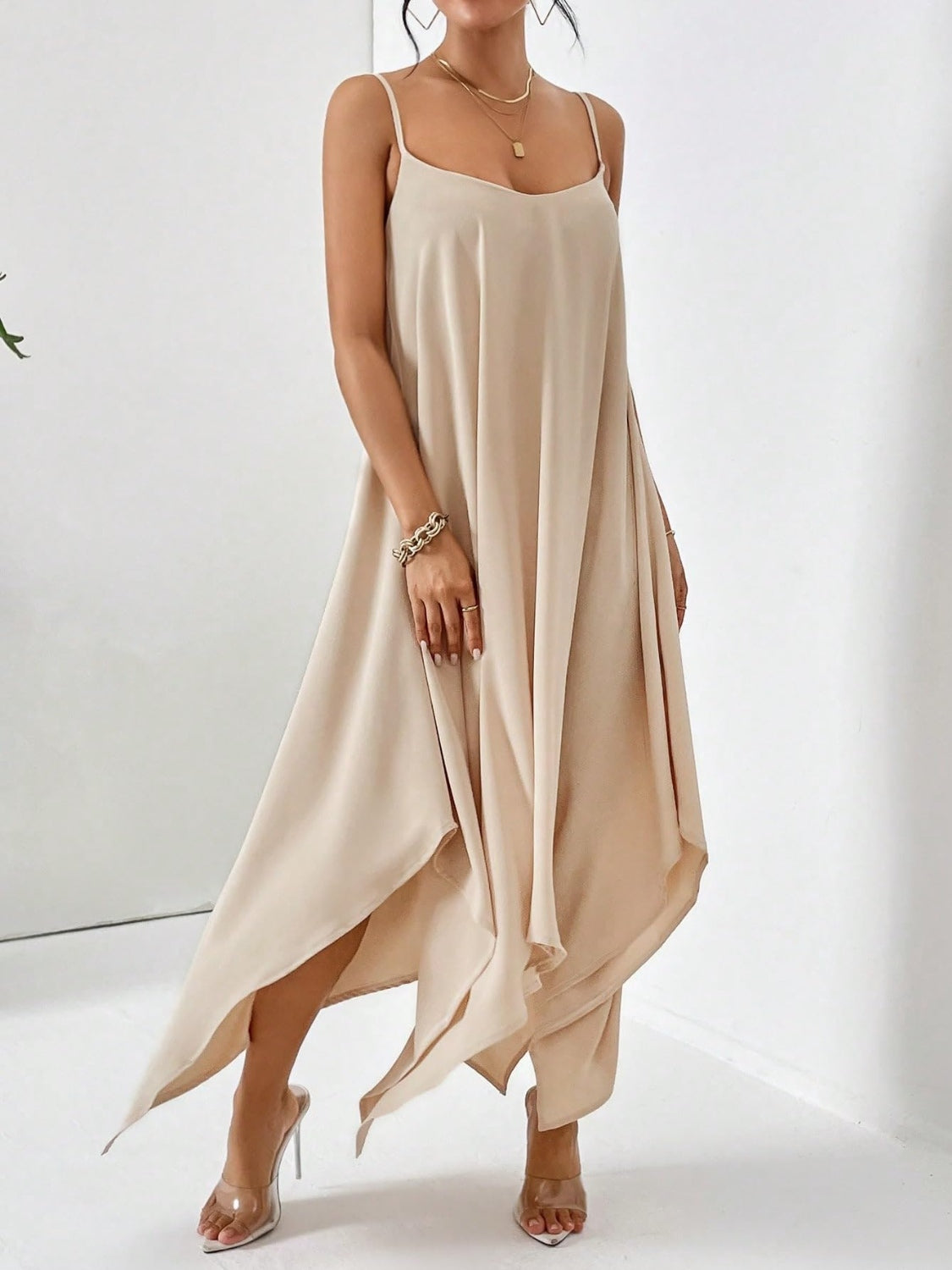 Zephariel Scoop Neck Midi Cami Dress