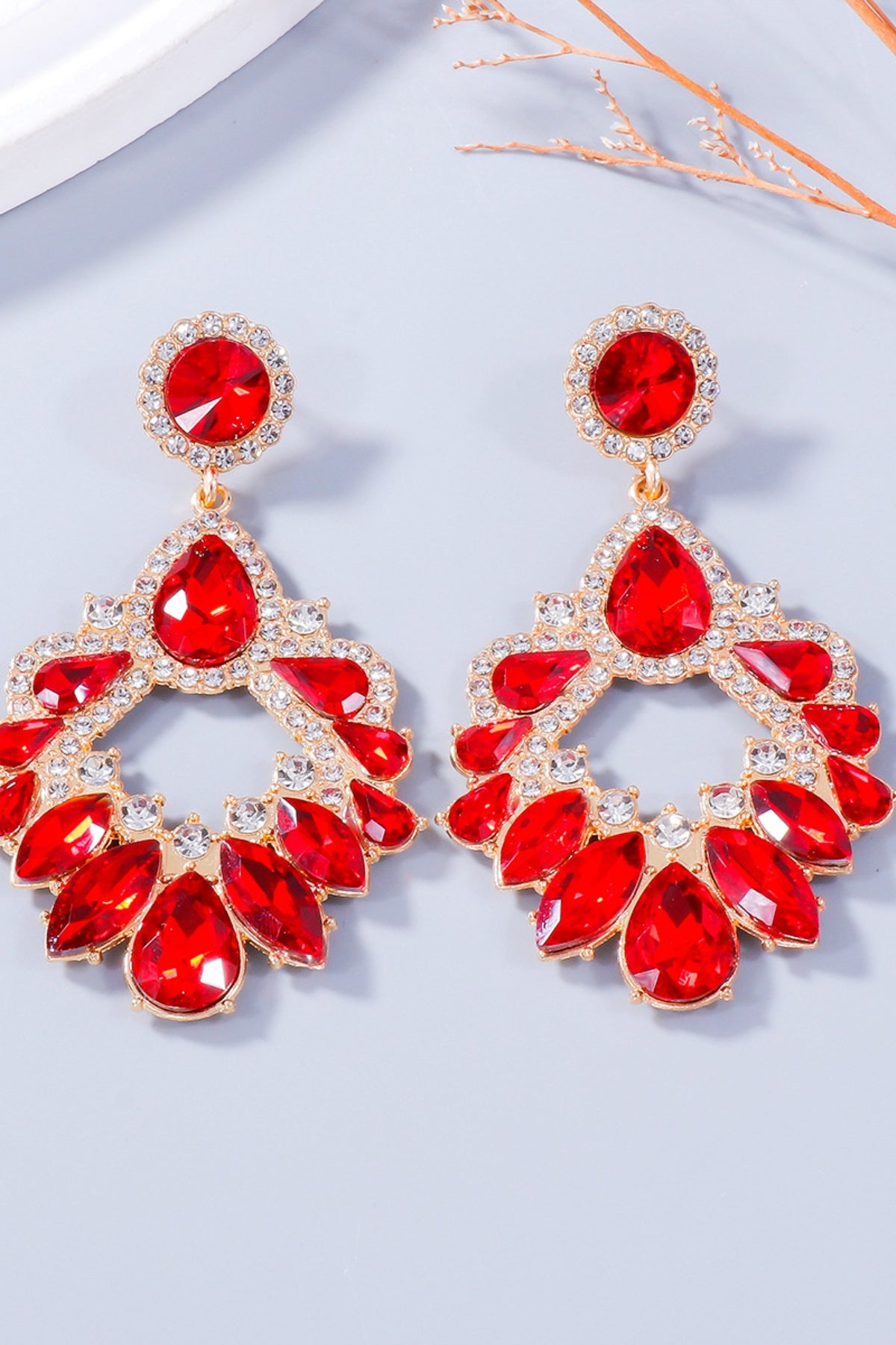 Zephariel Alloy Rhinestone Dangle Earrings