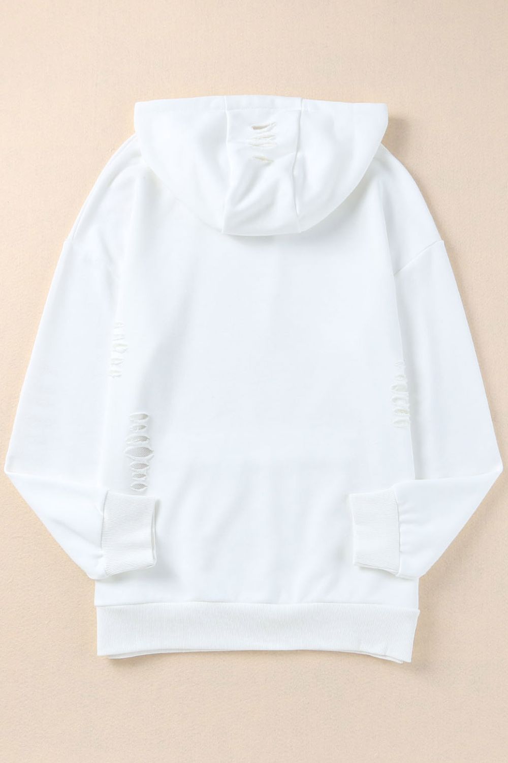 Zephariel Distressed Drawstring Long Sleeve Hoodie