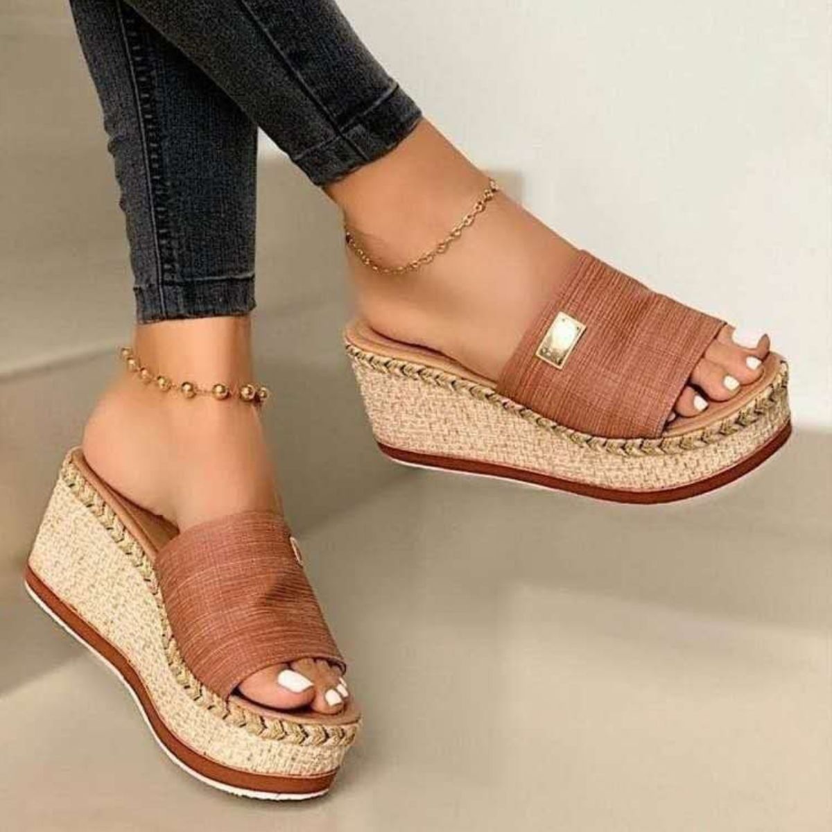 Zephariel PU Leather Open Toe Sandals