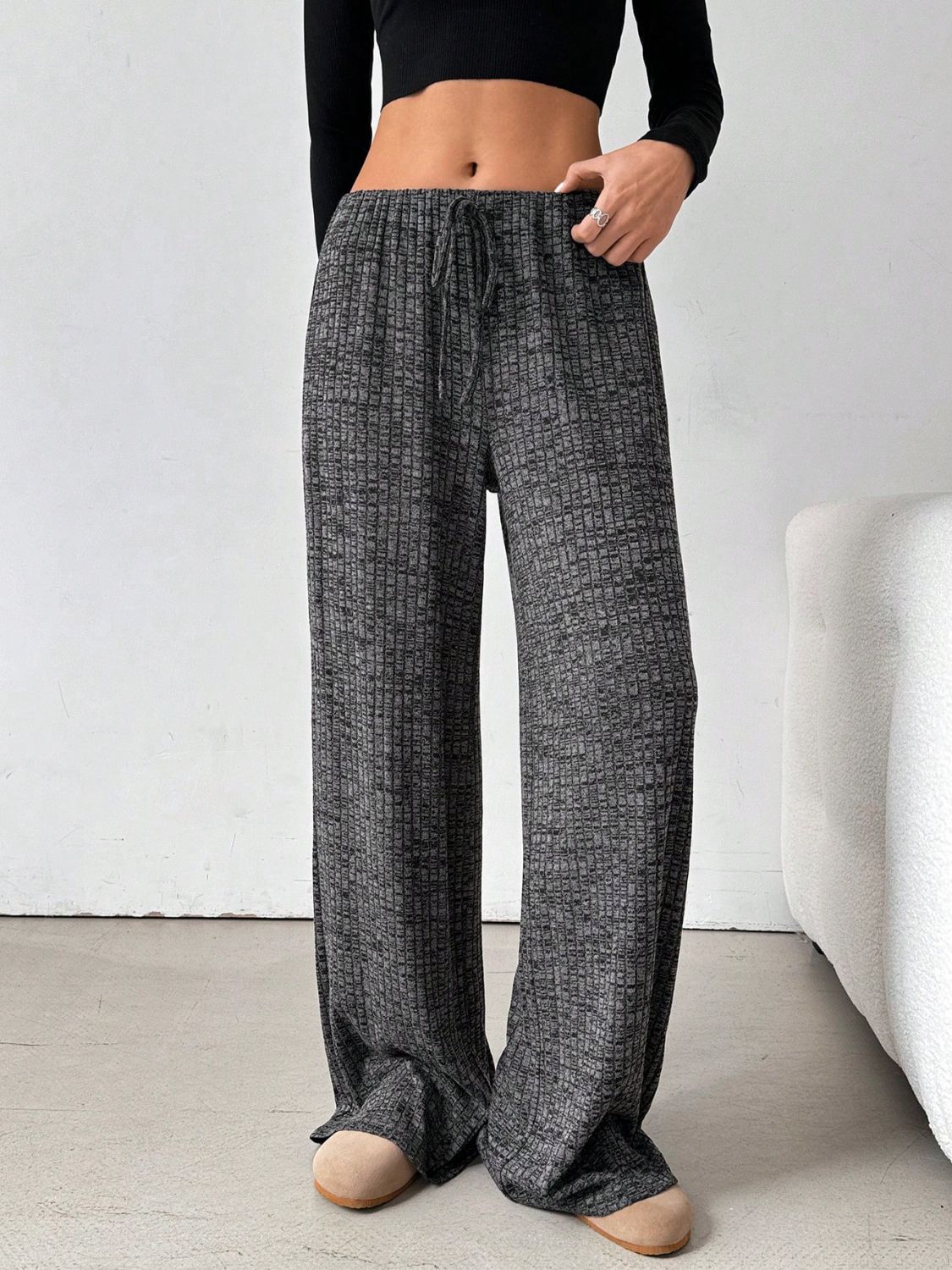 Zephariel Tied Striped Wide Leg Pants