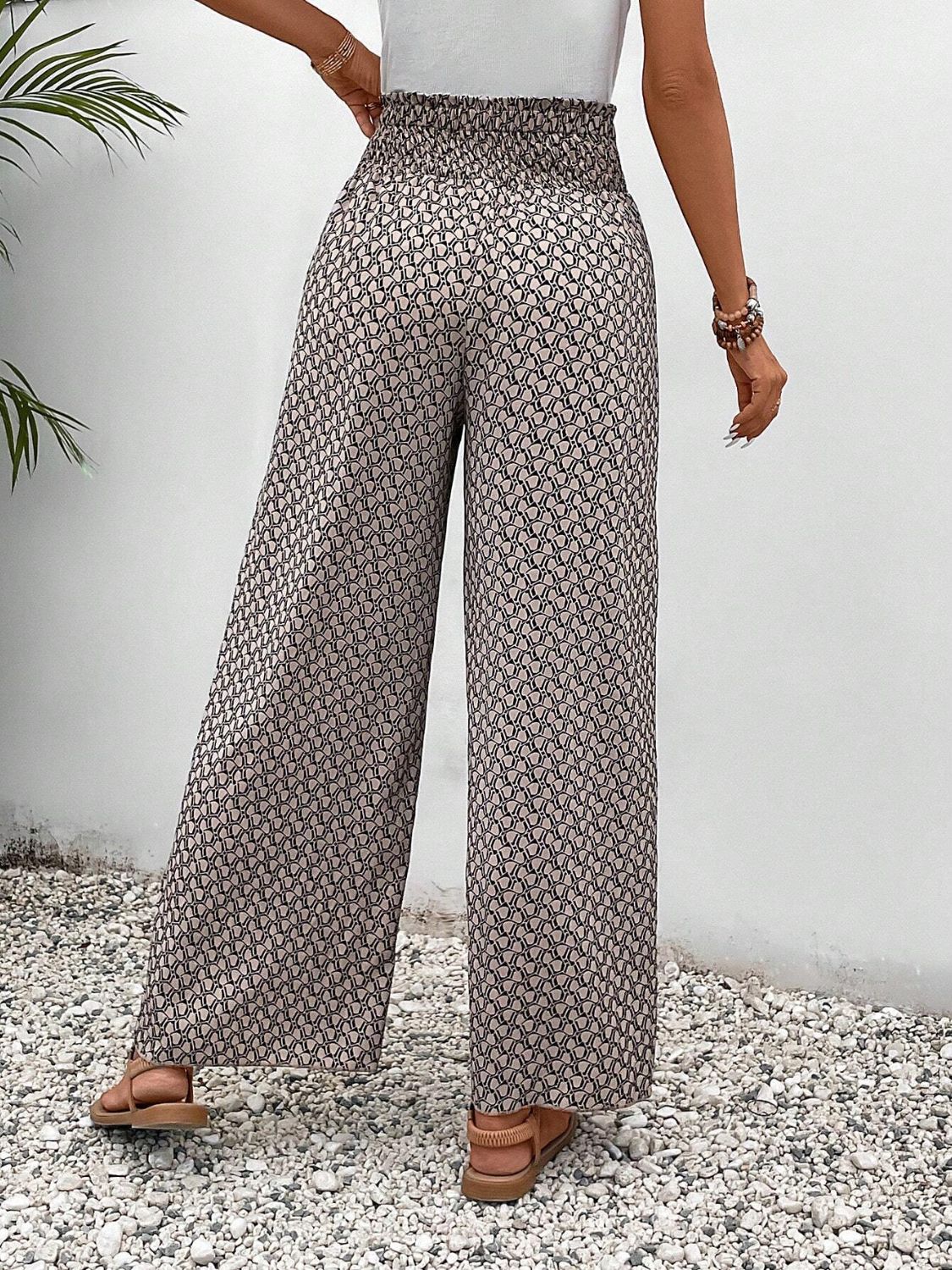 Zephariel Tied Printed Wide Leg Pants