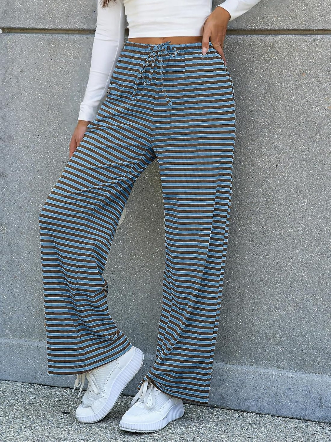 Zephariel Striped Wide Leg Pants