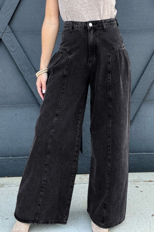 Zephariel High Rise Wide Leg Jeans with Pockets