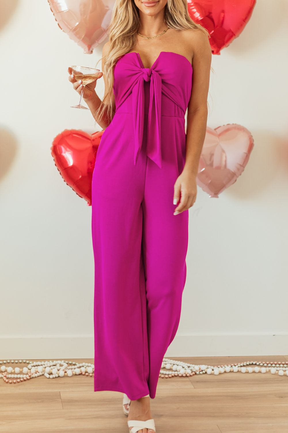 Zephariel Tied Tube Wide Leg Jumpsuit