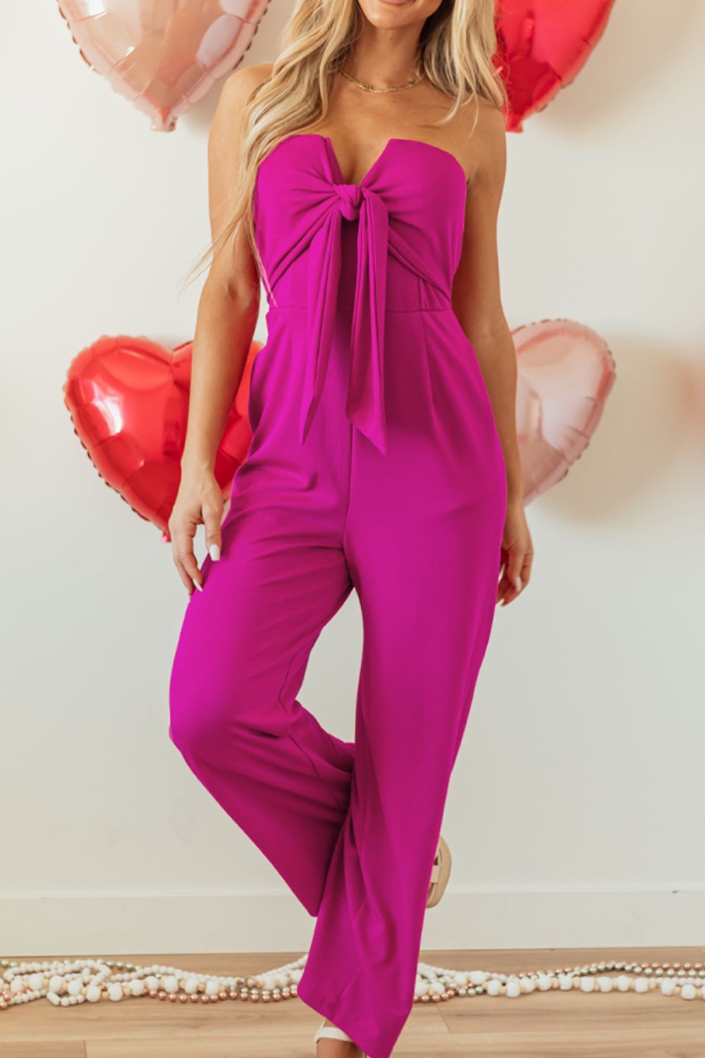 Zephariel Tied Tube Wide Leg Jumpsuit