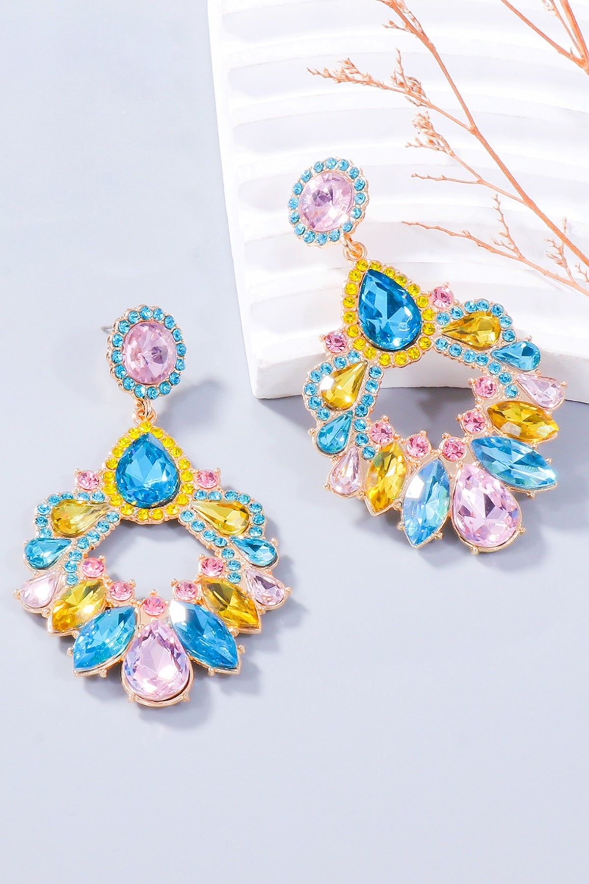 Zephariel Alloy Rhinestone Dangle Earrings