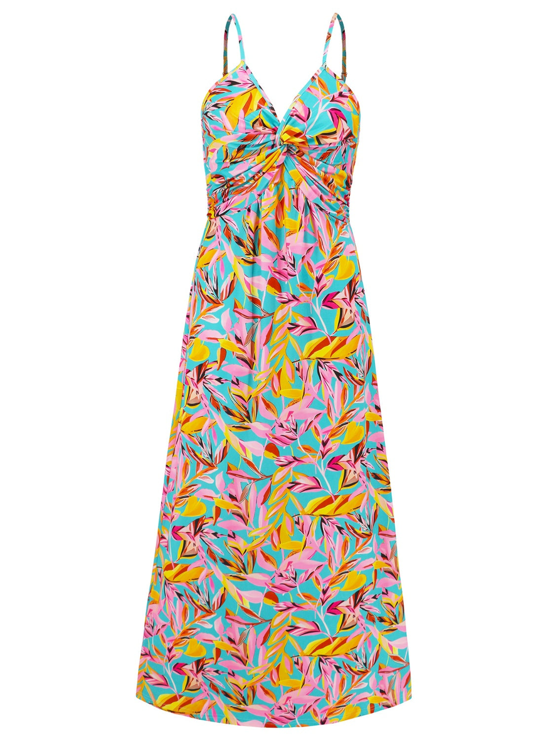 Zephariel Twisted Printed V-Neck Cami Dress