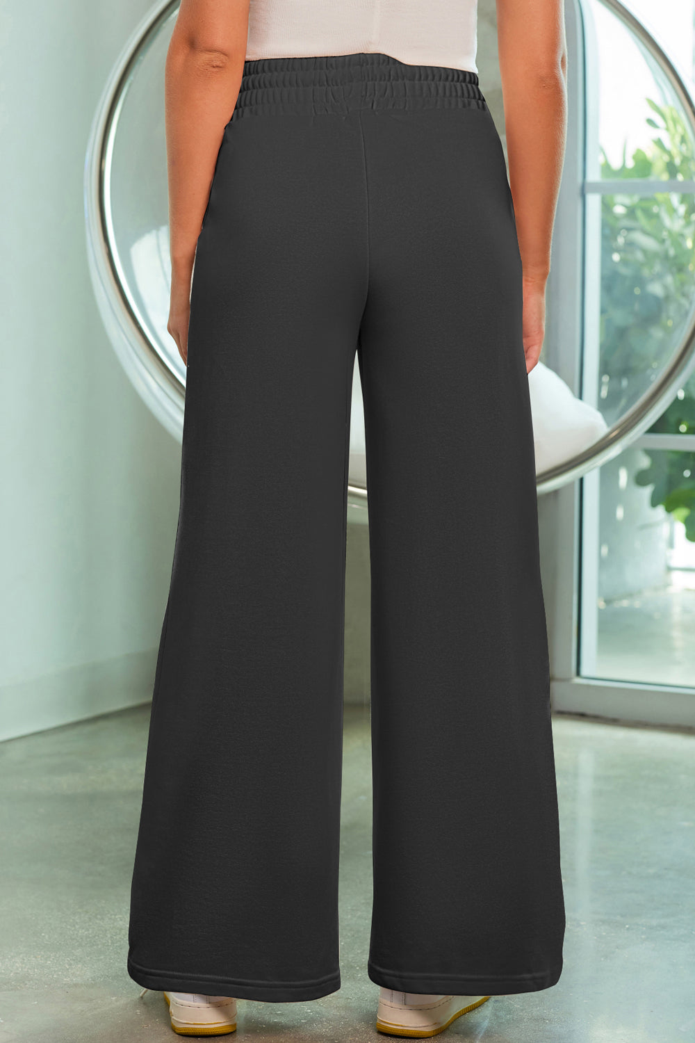 Zephariel Drawstring Wide Leg Pants with Pockets