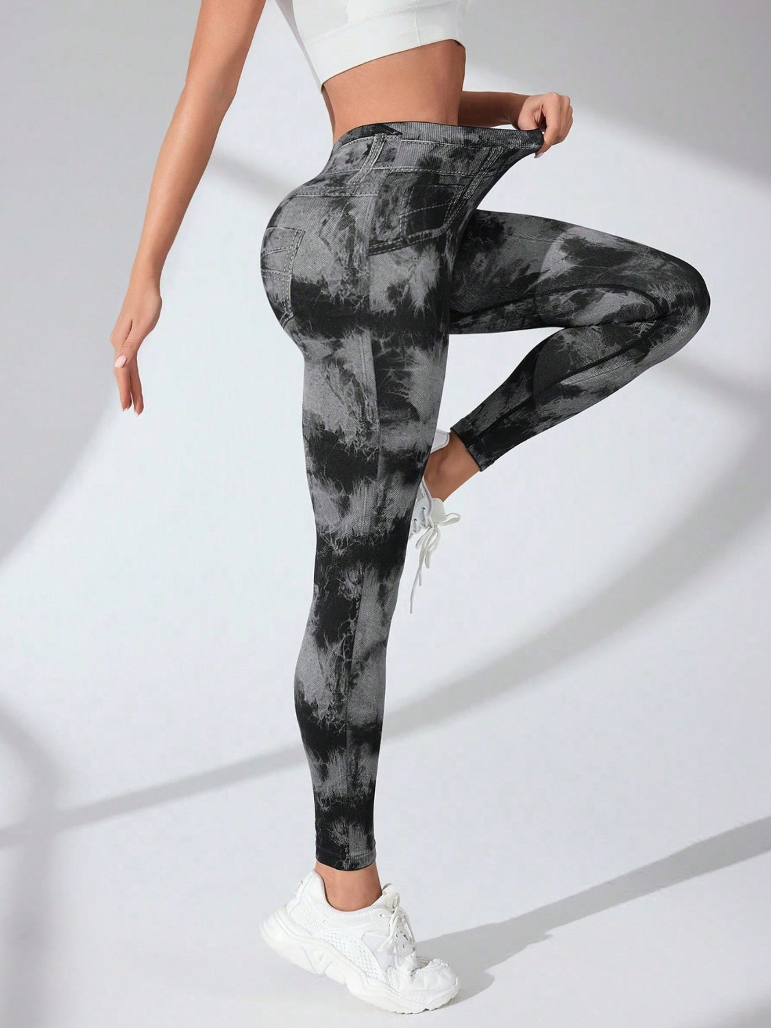 Zephariel Tie-Dye High Waist Active Leggings