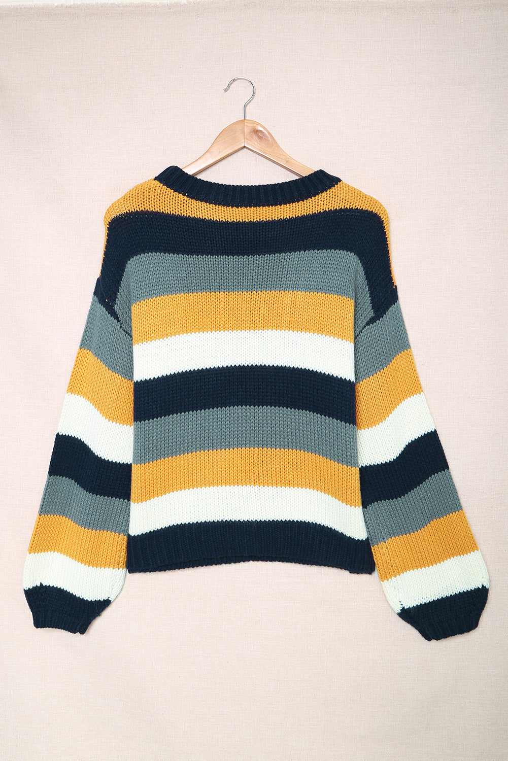 Zephariel Color Block Round Neck Dropped Shoulder Sweater