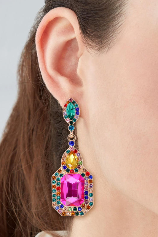 Zephariel Alloy Rhinestone Dangle Earrings