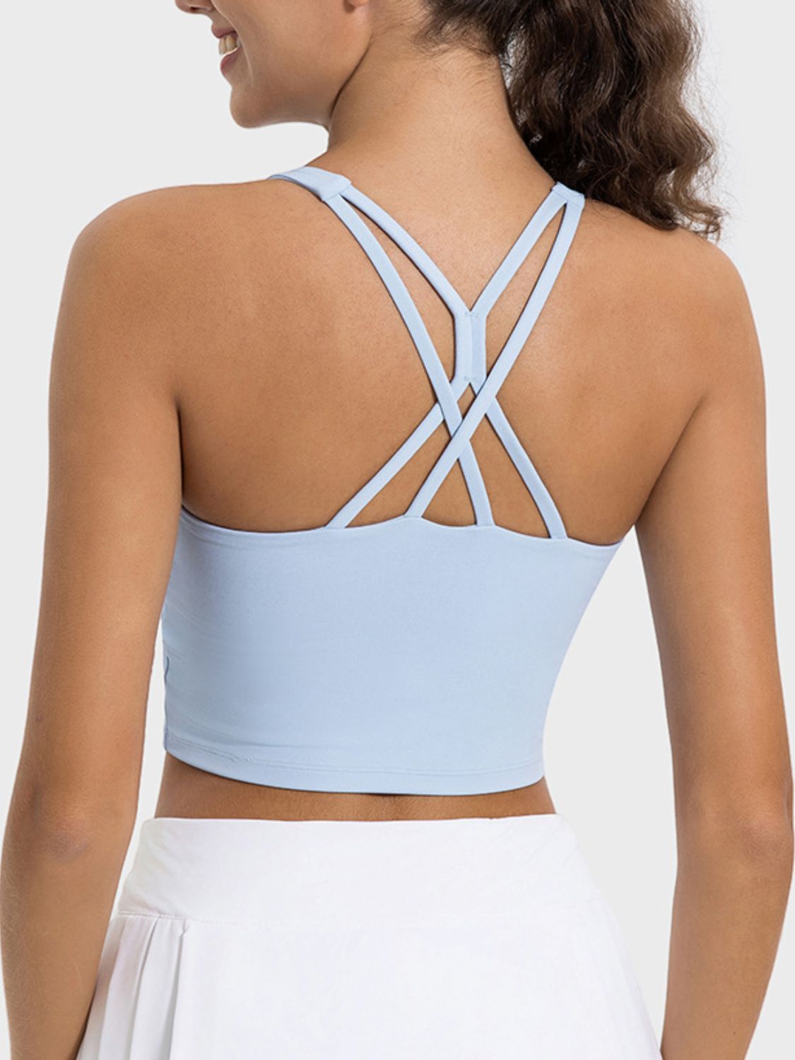 Zephariel Crisscross Round Neck Active Tank