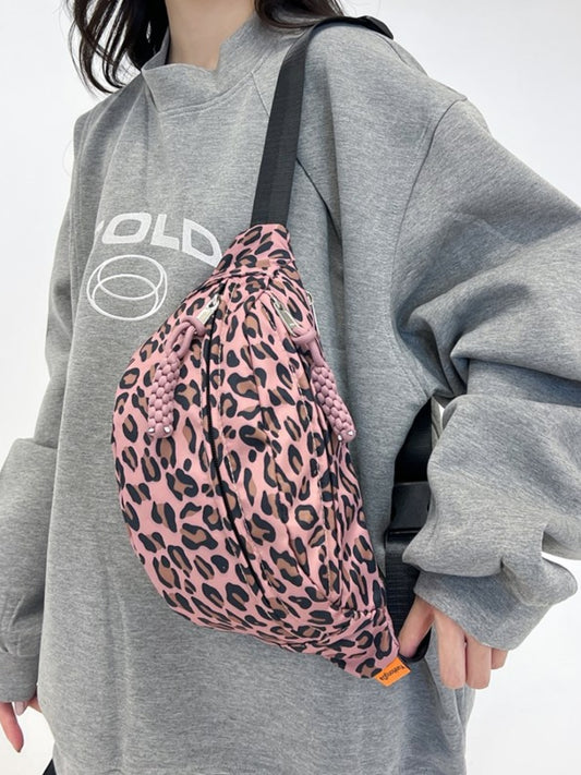 Zephariel Leopard Nylon Crossbody Bag