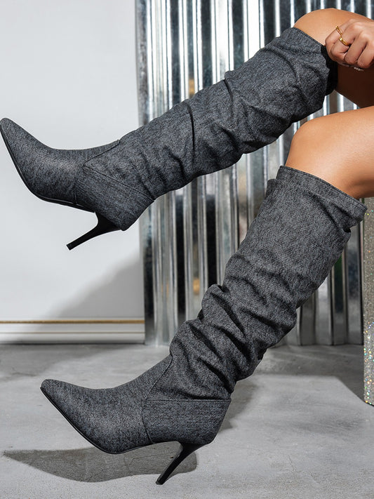 Zephariel Point Toe Stiletto Boots