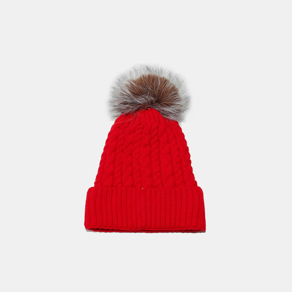 Zephariel Cable Knit Winter Hat with Pompom