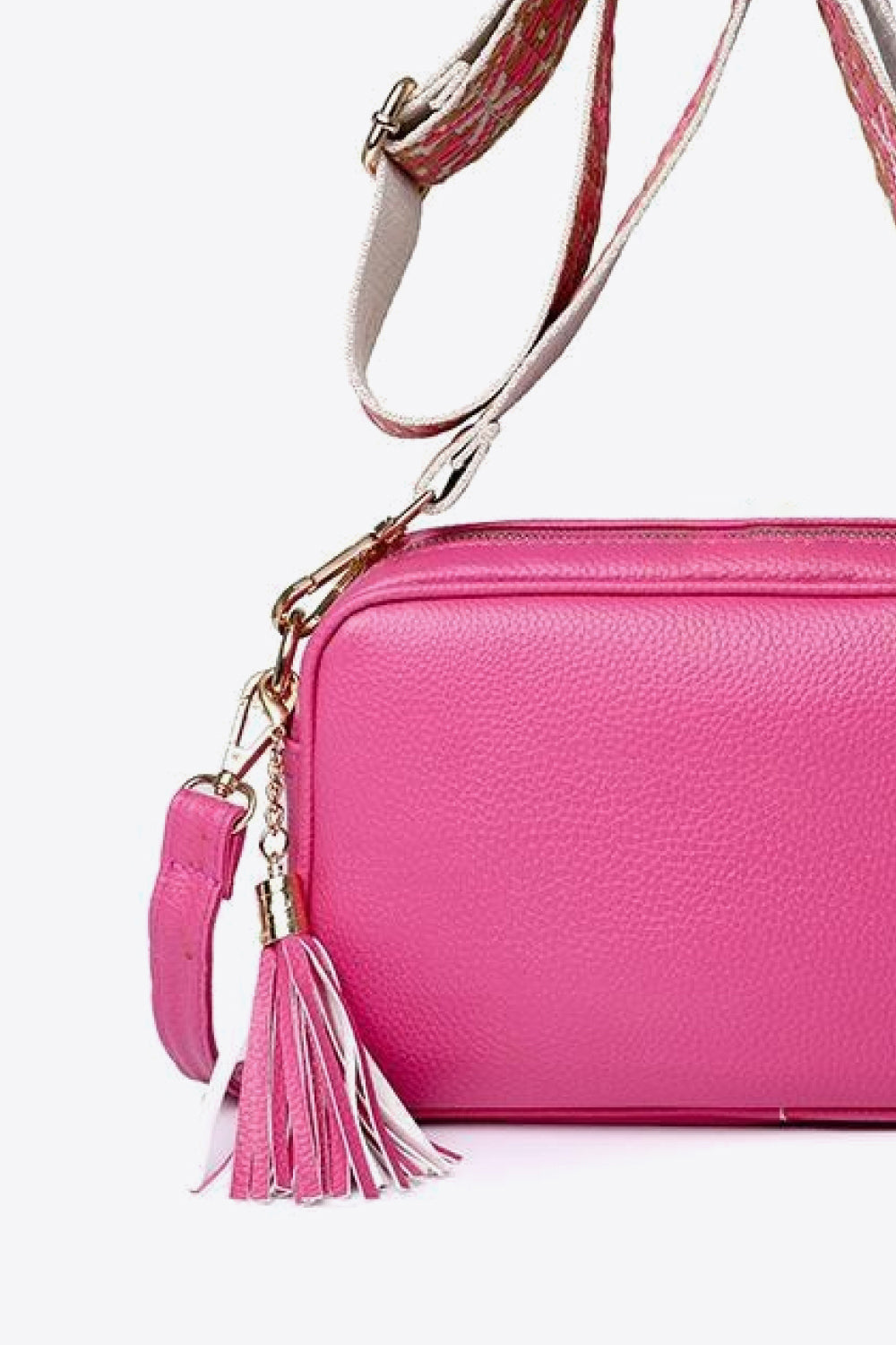 Zephariel PU Leather Tassel Crossbody Bag