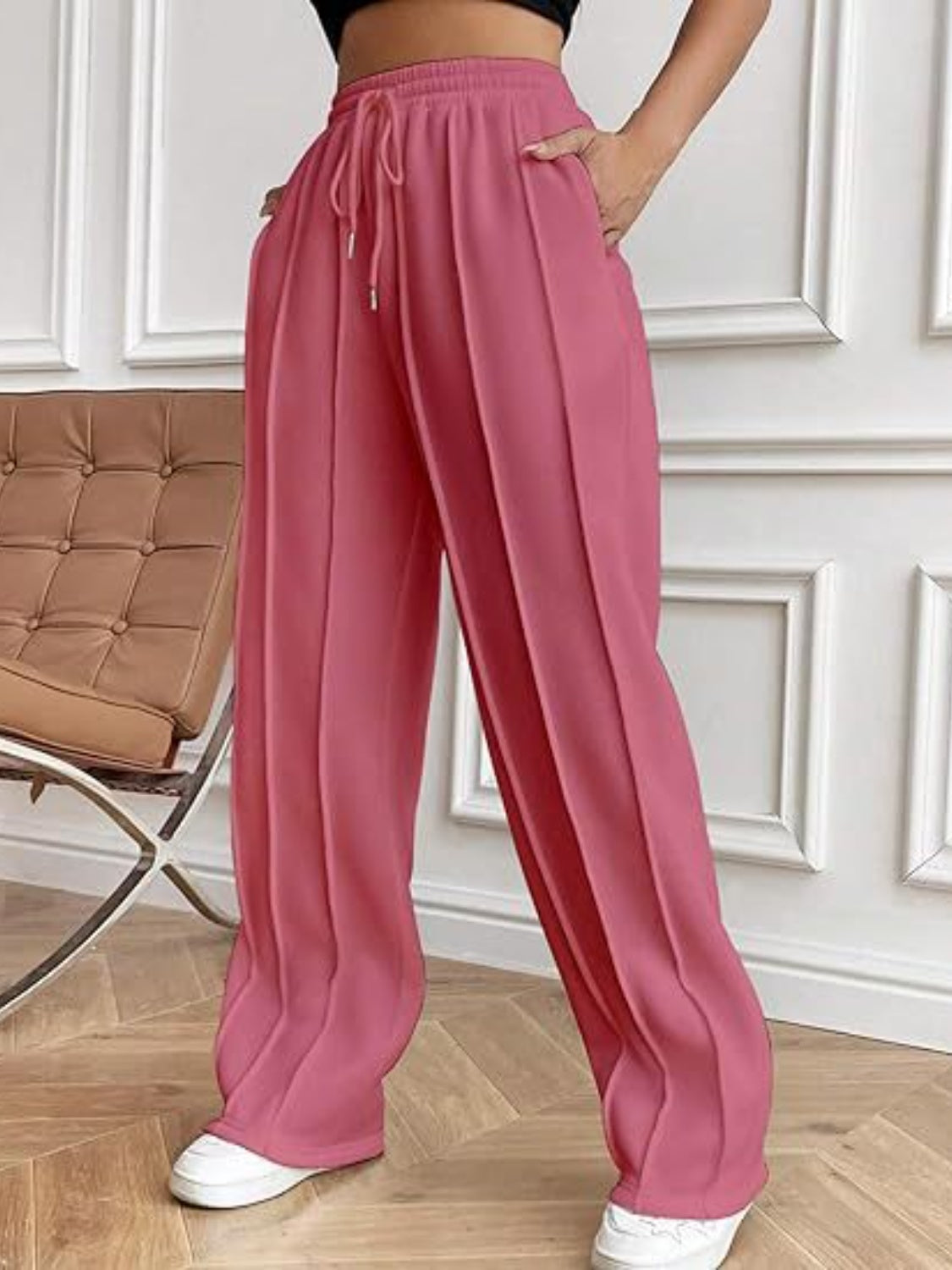 Zephariel Drawstring Wide Leg Pants with Pockets