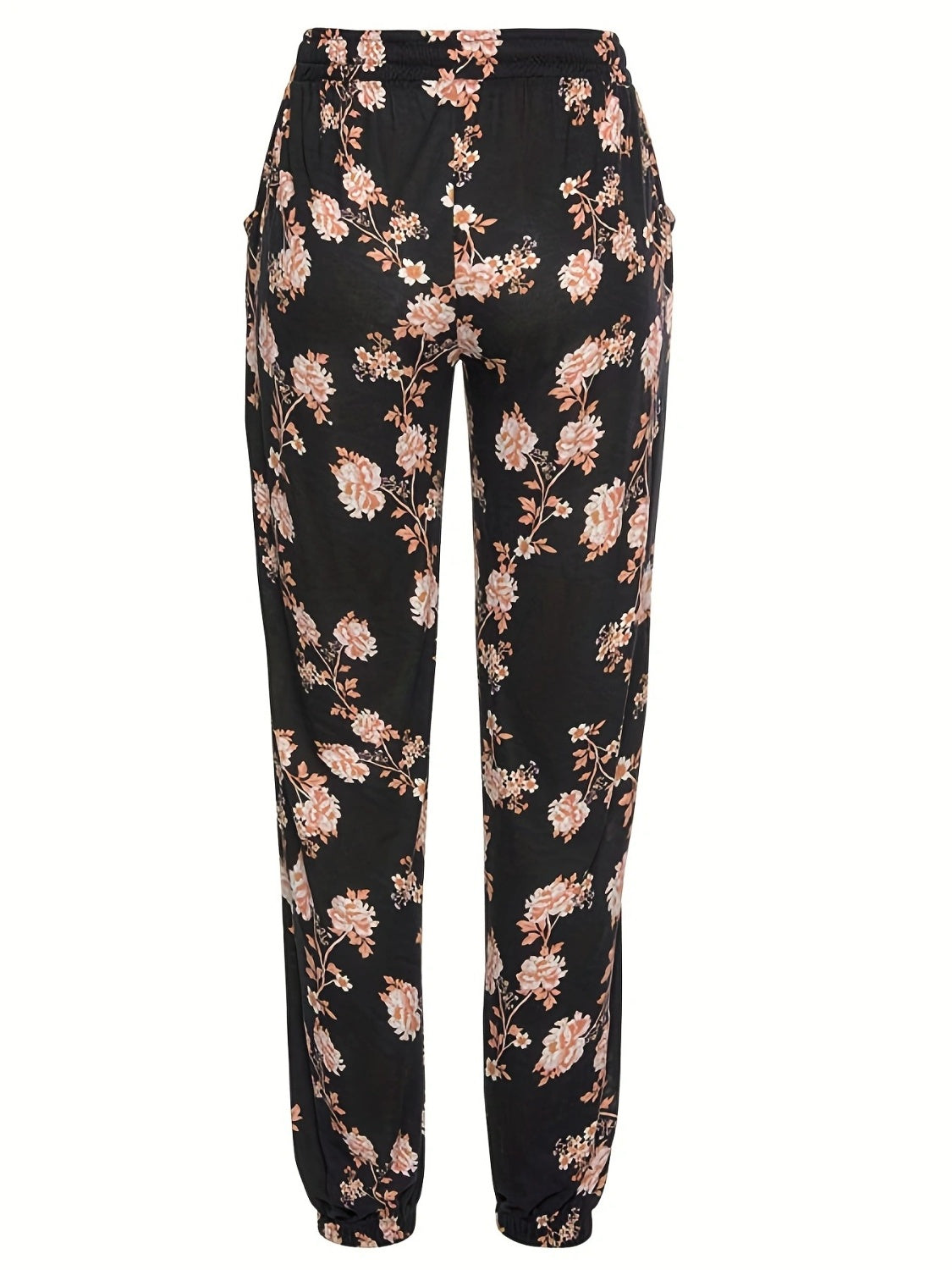 Zephariel Drawstring Flower Pants with Pockets