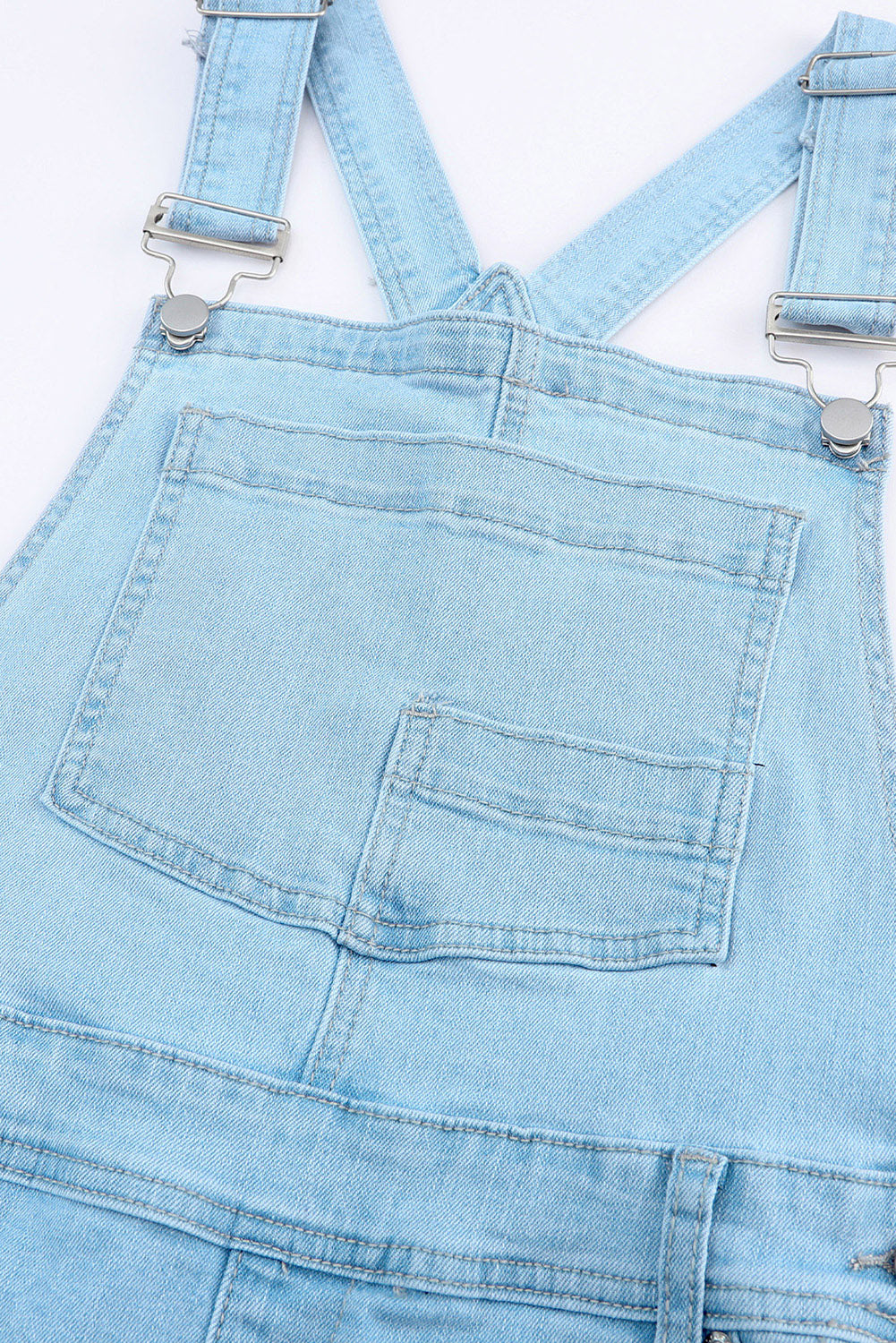 Zephariel Distressed Denim Overalls with Pockets