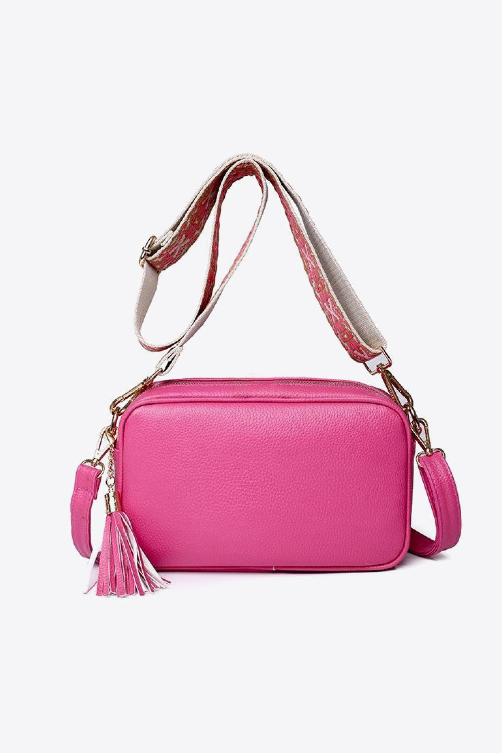 Zephariel PU Leather Tassel Crossbody Bag