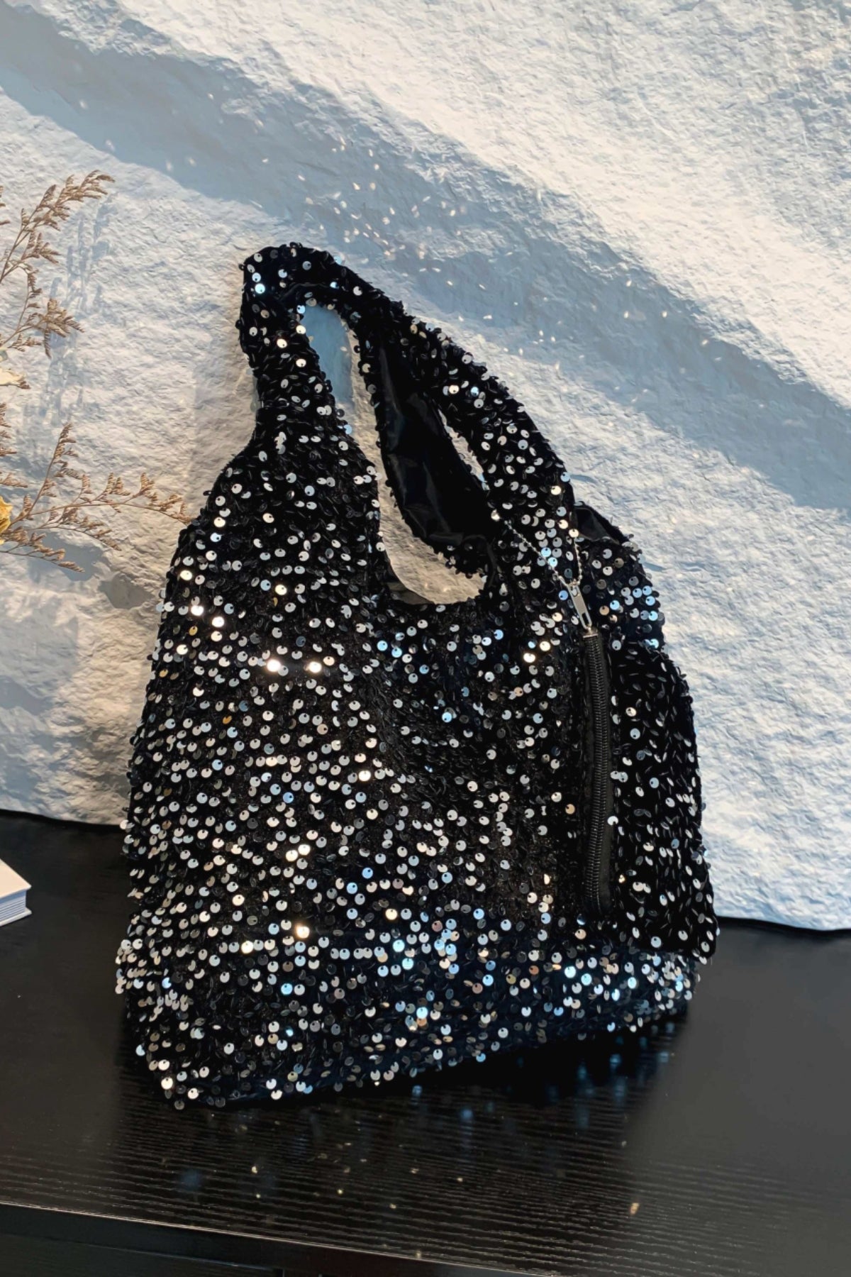 Zephariel Sequin Polyester Handbag