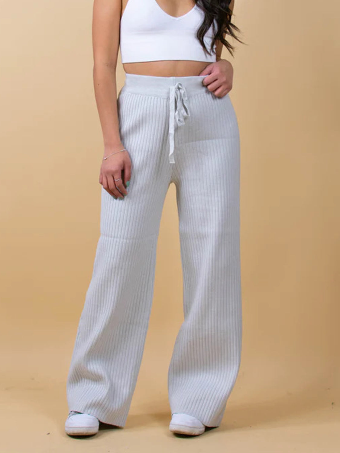 Zephariel Ribbed Wide Leg Sweater Pants