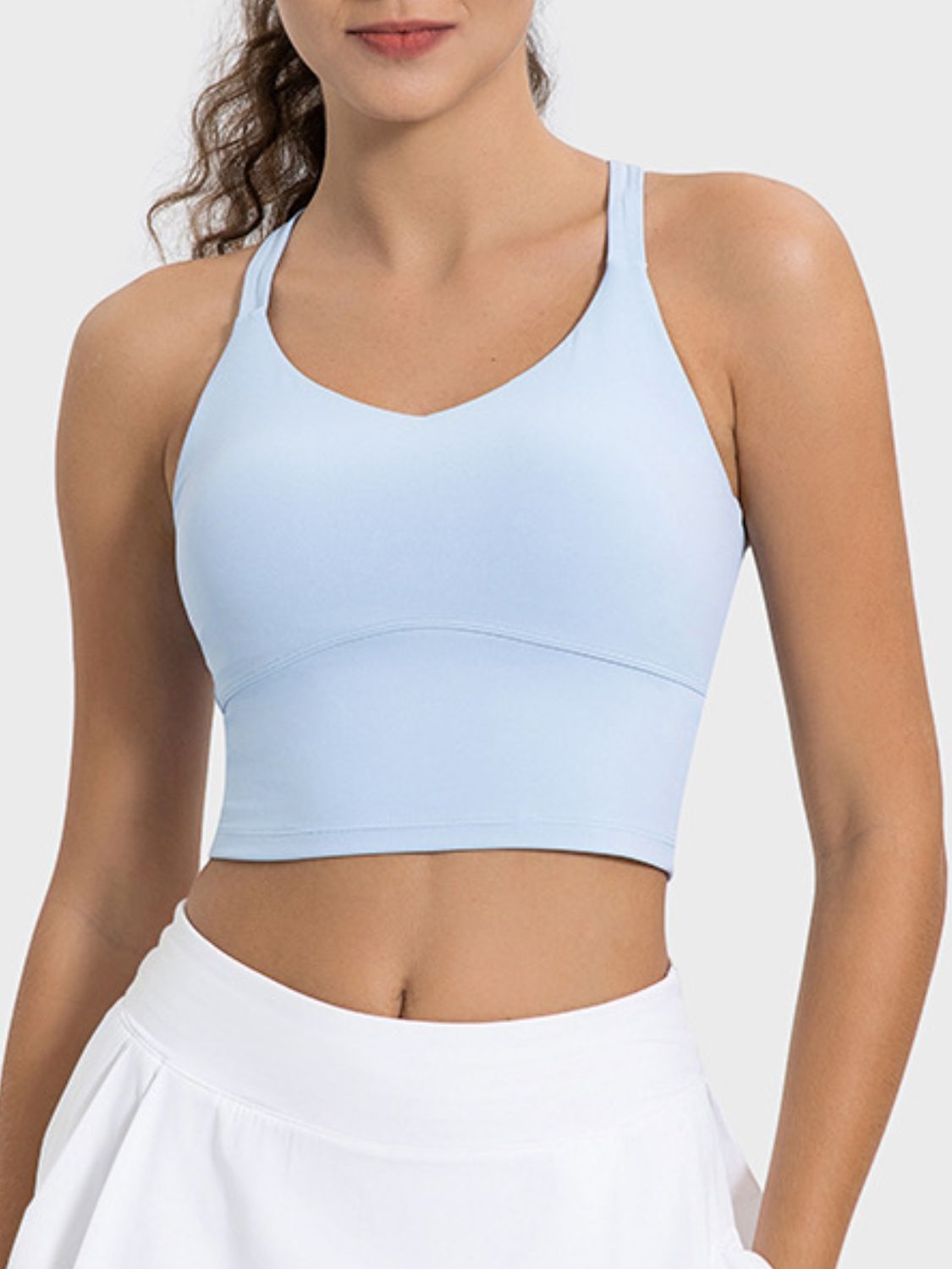 Zephariel Crisscross Round Neck Active Tank