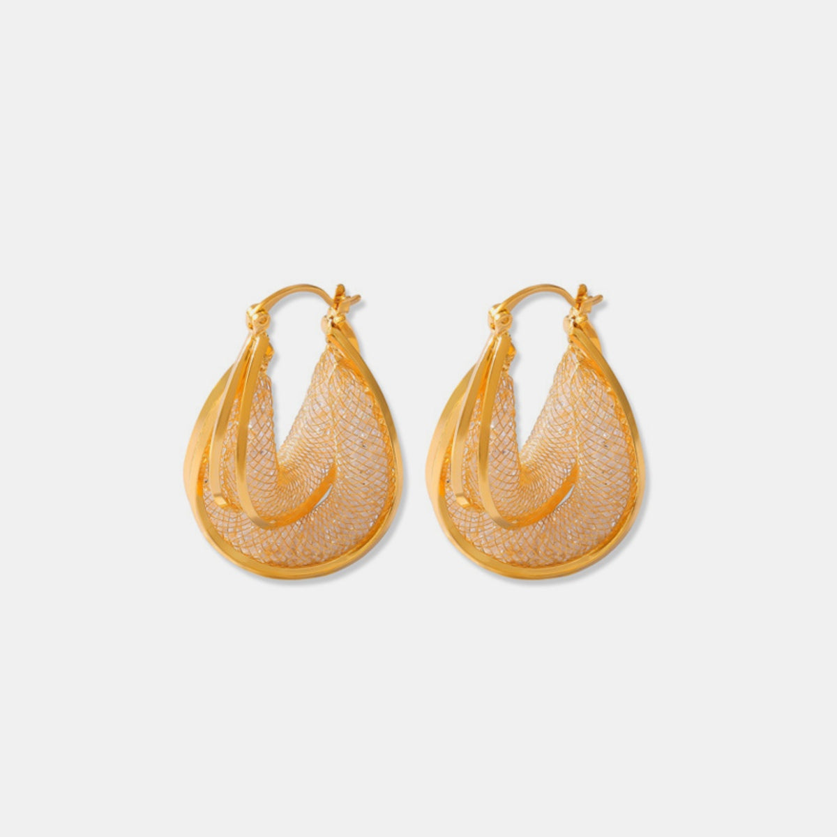 Zephariel Copper Glass Stone U Shape Earrings