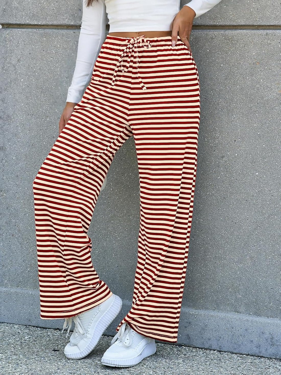 Zephariel Striped Wide Leg Pants