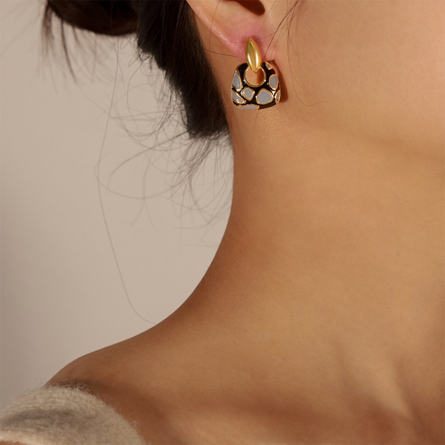 Zephariel Copper Oil Drip Earrings