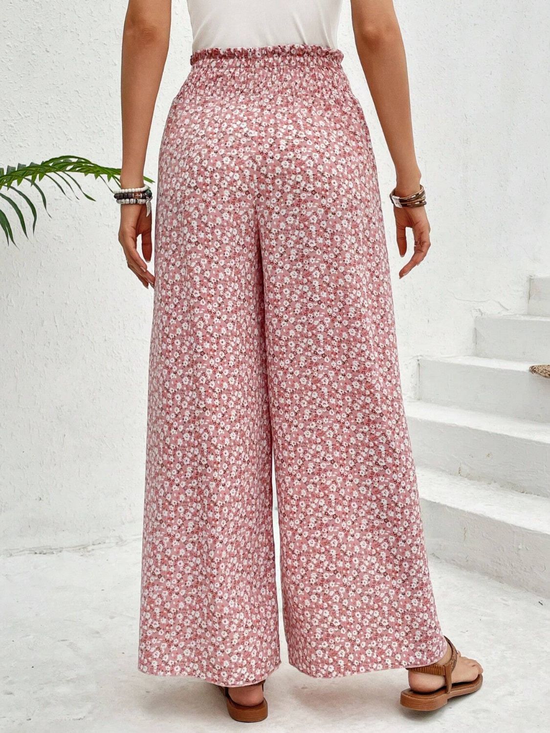 Zephariel Tied Printed Wide Leg Pants