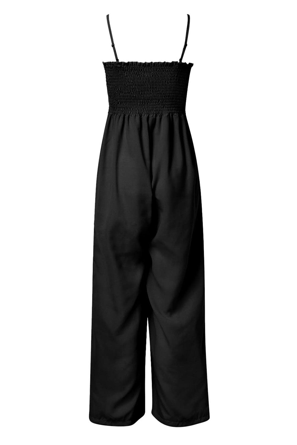 Zephariel Smocked Spaghetti Strap Wide Leg Jumpsuit