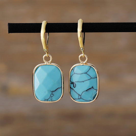 Zephariel Copper Natural Stone Dangle Earrings