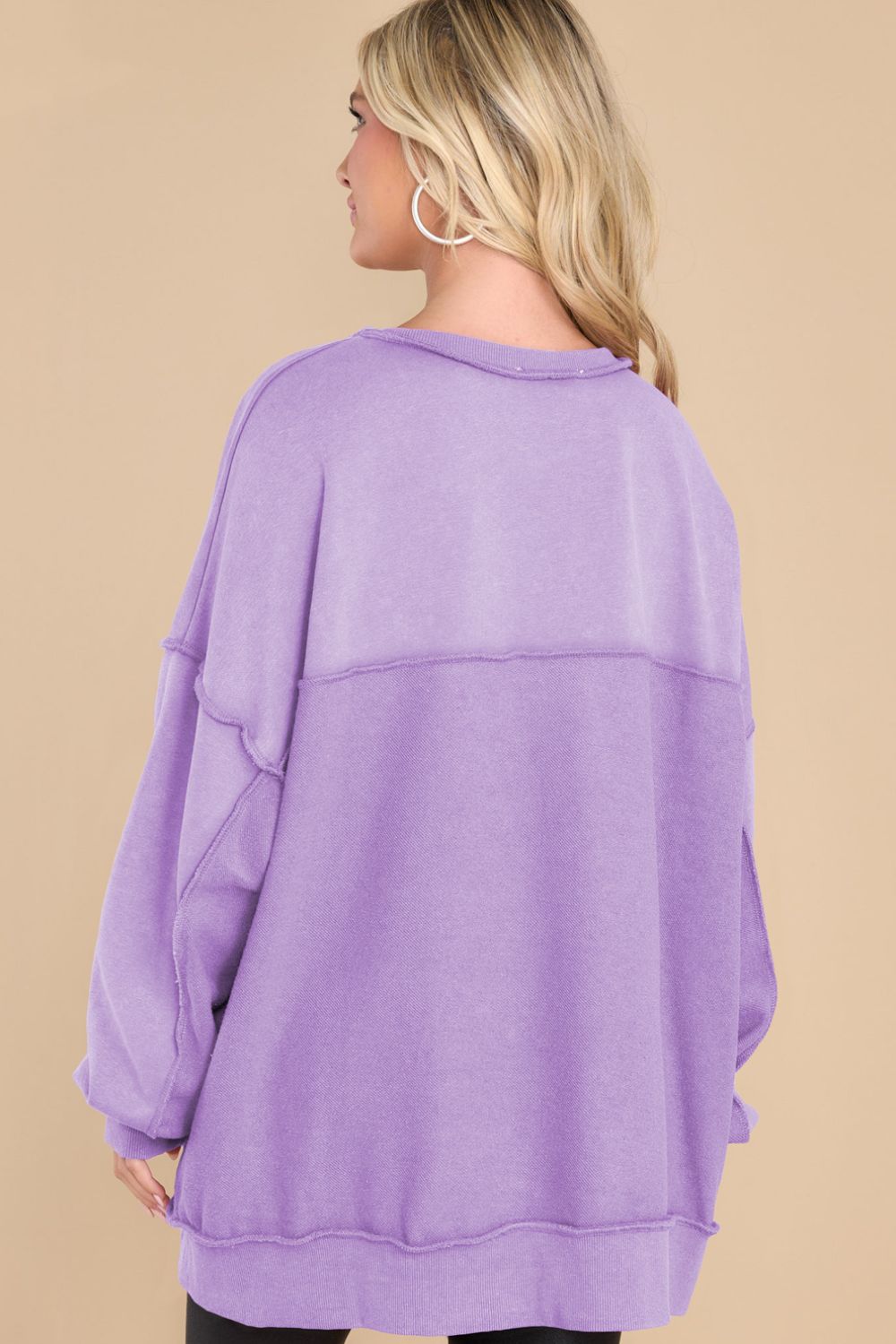 Zephariel Exposed Seam Long Sleeve Sweatshirt