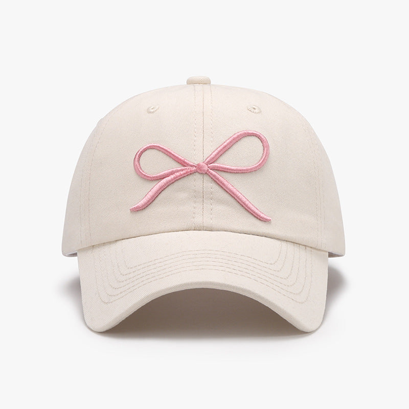 Zephariel Bow Embroidered Cotton Baseball Cap