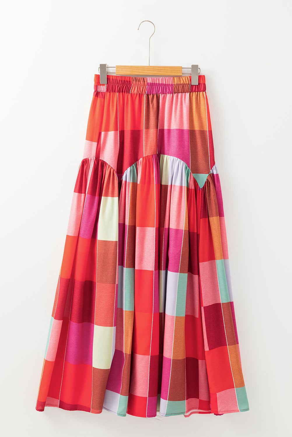 Zephariel Color Block Elastic Waist Maxi Skirt