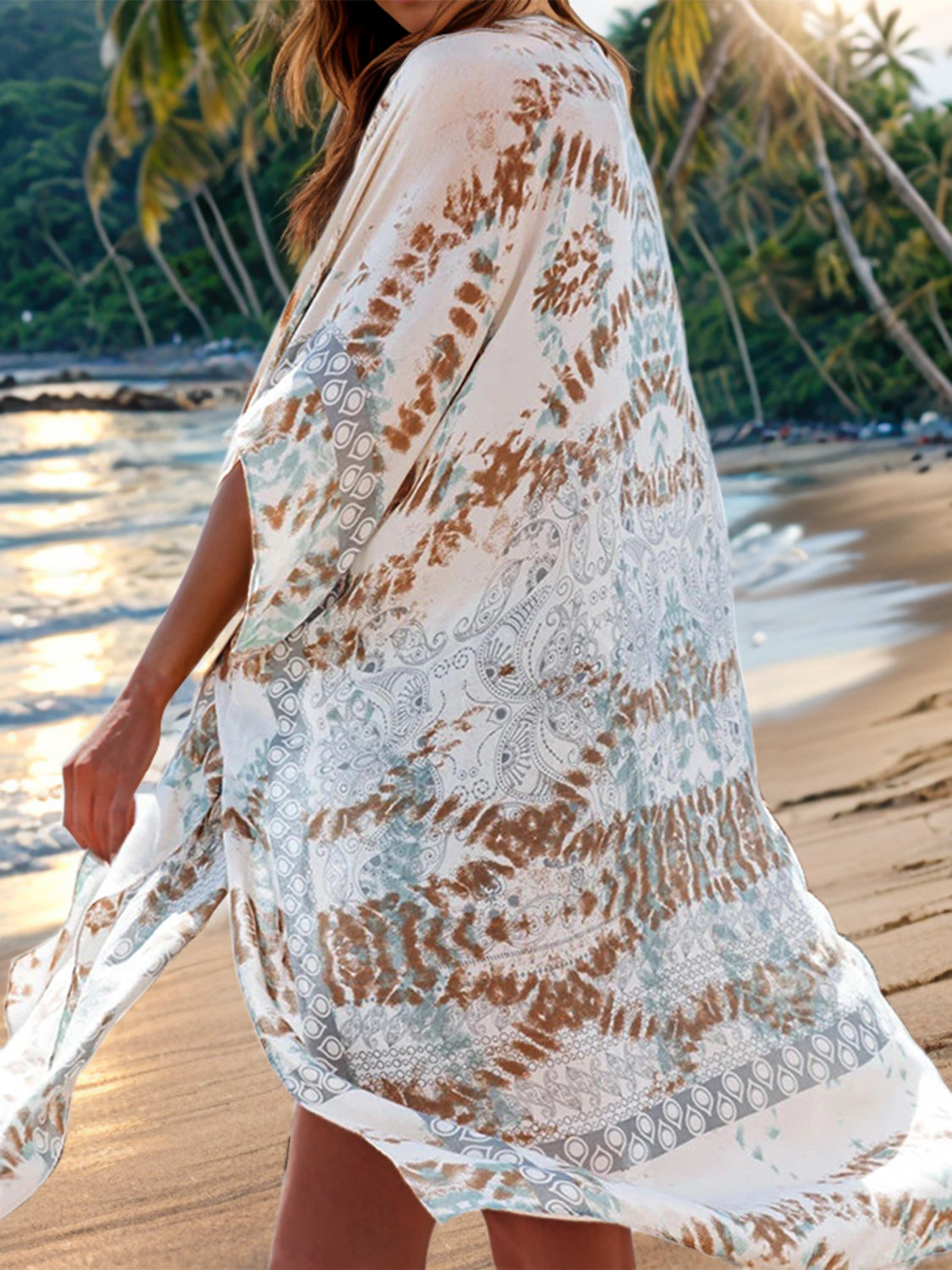 Zephariel Printed Open Front Cover-Up