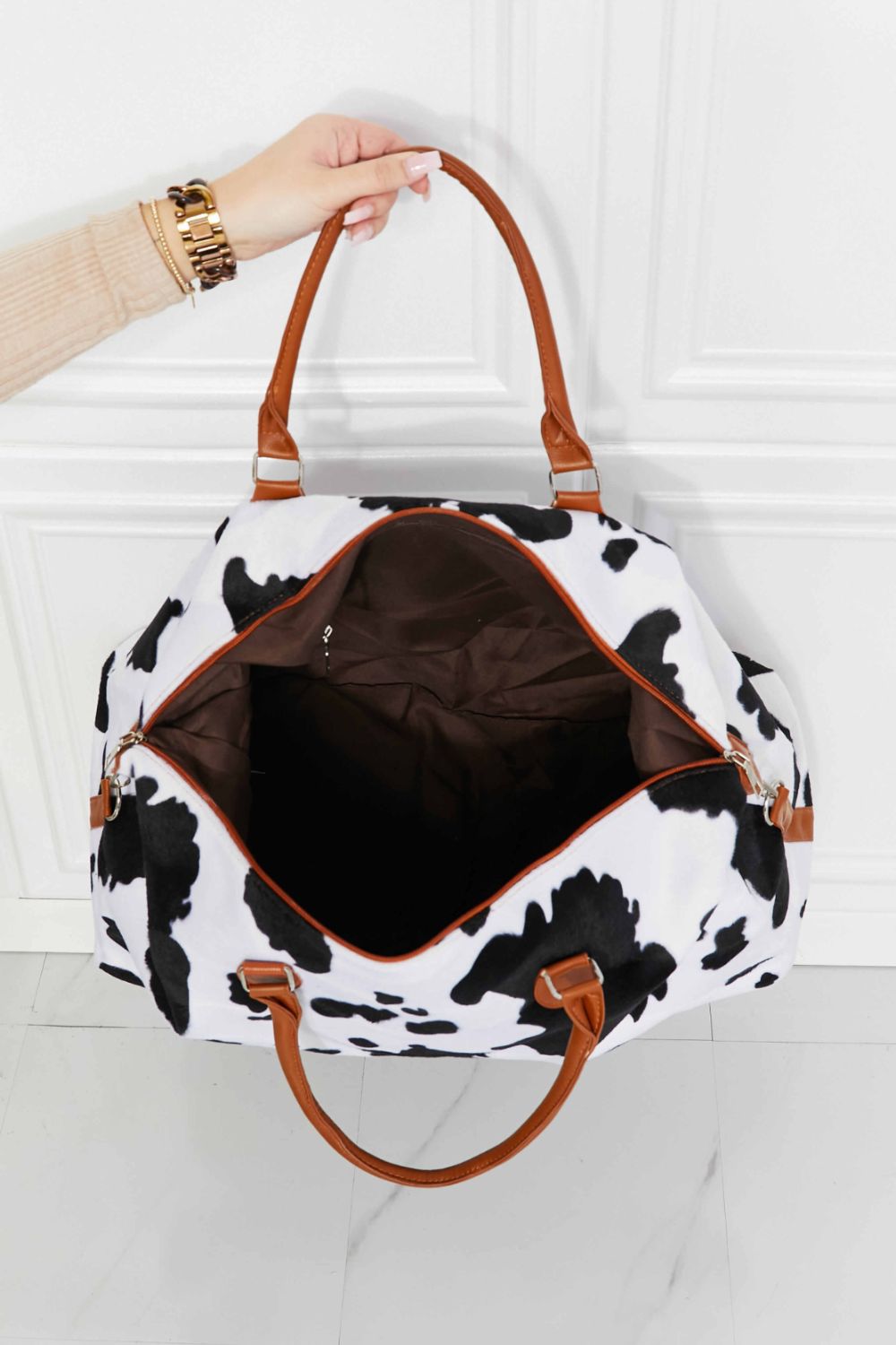 Zephariel Animal Print Plush Weekender Bag