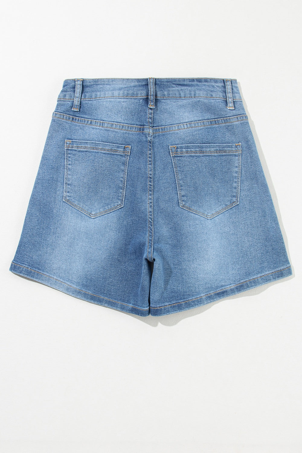 Zephariel Rhinestone High Waist Denim Shorts