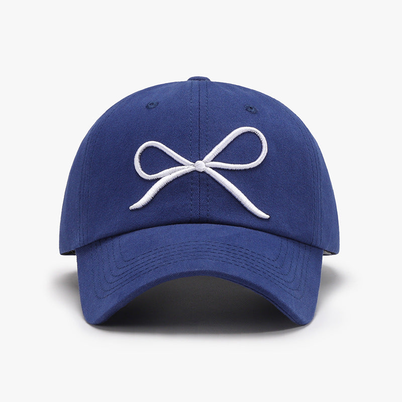 Zephariel Bow Embroidered Cotton Baseball Cap