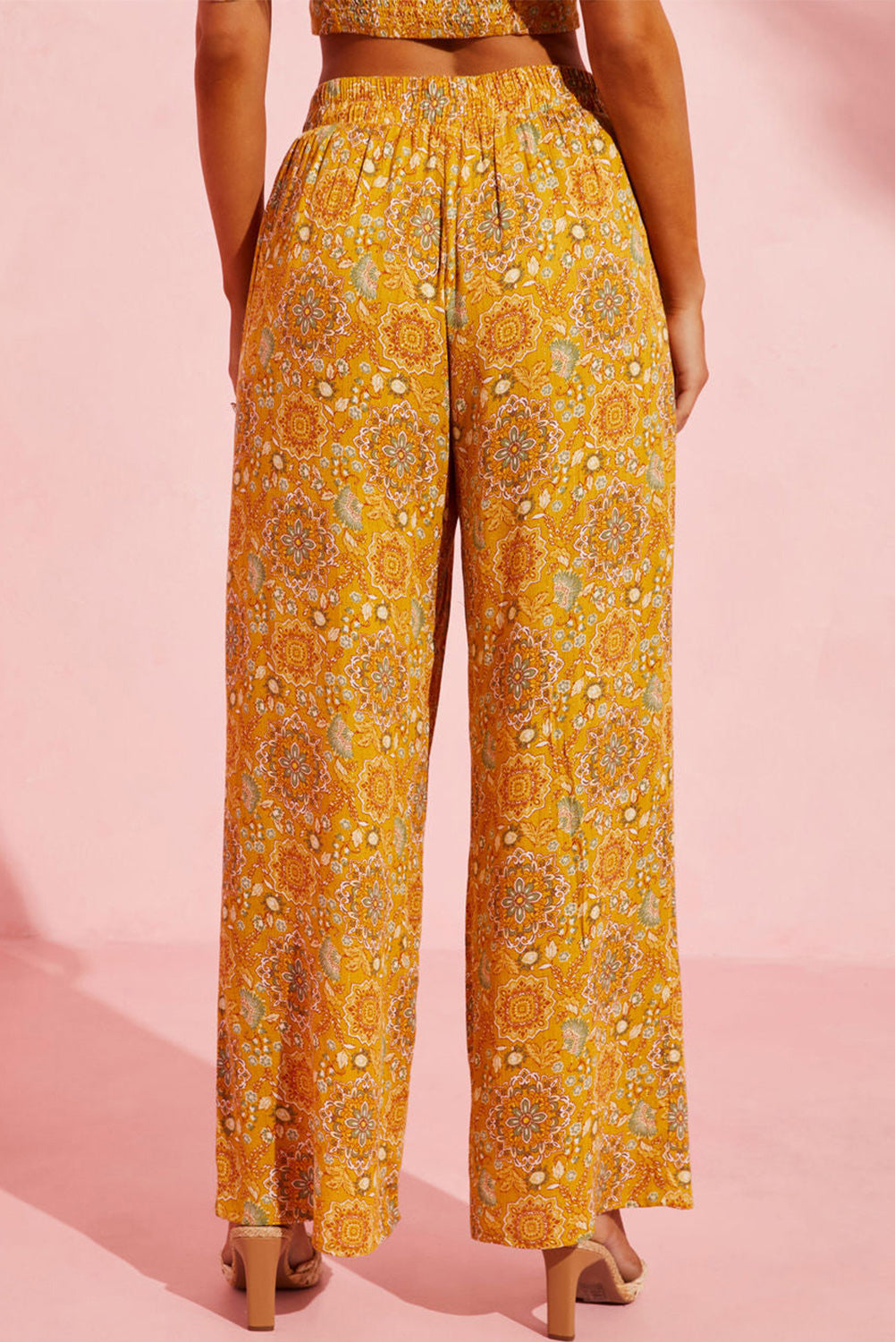 Zephariel Pocketed Floral Wide Leg Pants